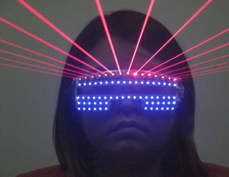 ledライト発光眼鏡 赤外線レーザー